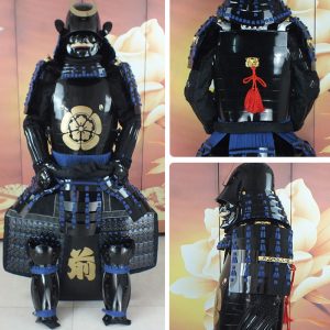 Japanese Warrior Helmet Replica Black Iron Film Prop Armor Display Ornament