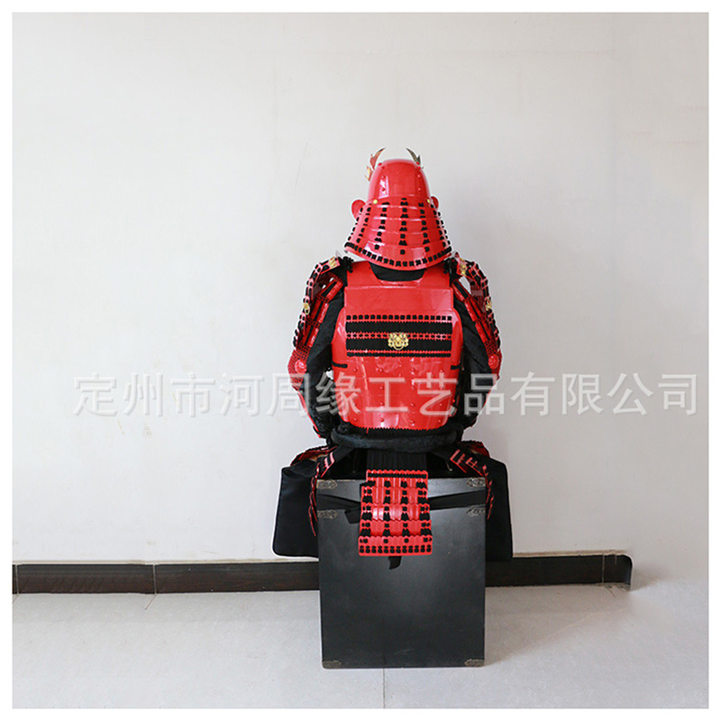 Red Japanese Warring States-Style Wearable Samurai Armor Replica Film Prop - Image 4