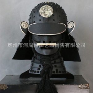 Wearable Japanese Warrior Helmet Replica, Iron Construction, Film and Television Prop