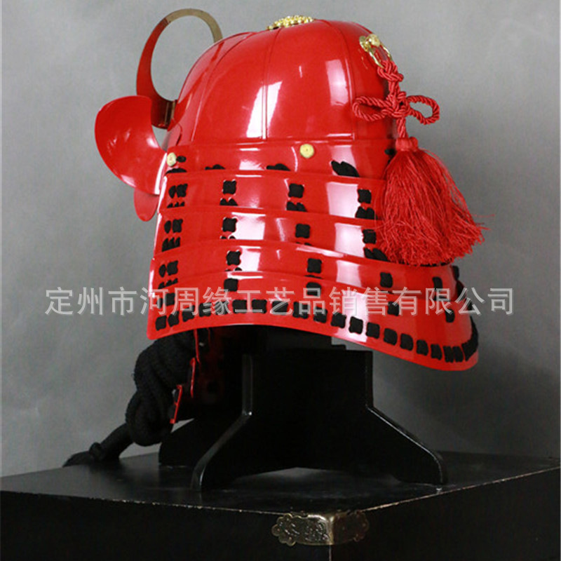 Takeda Shingen-style Japanese Armor Set with Helmet, Red Classical Stage Replica - Image 4