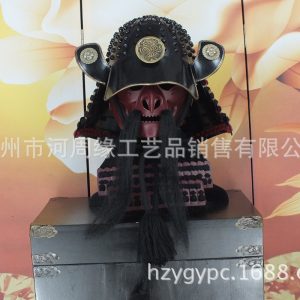 Aguta-type Kabuto Helmet Replica, Wearable Stainless Steel Film & TV Prop