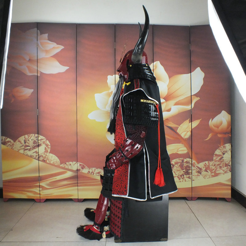 Wearable Japanese Samurai Armor Replica, Iron Construction, Film Prop Display Suit - Image 3
