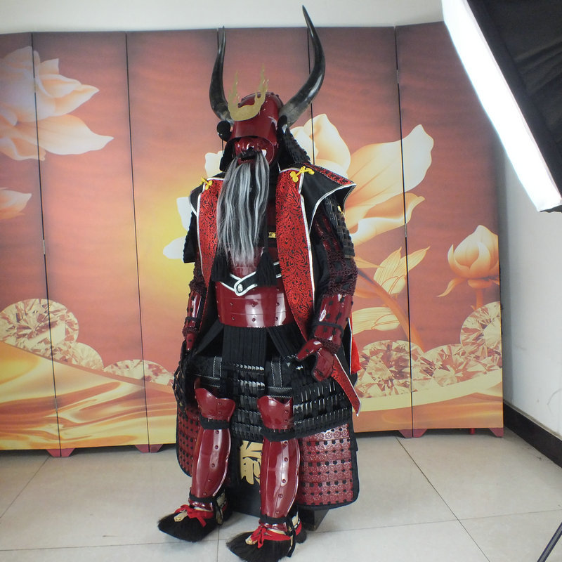 Wearable Japanese Samurai Armor Replica, Iron Construction, Film Prop Display Suit - Image 2