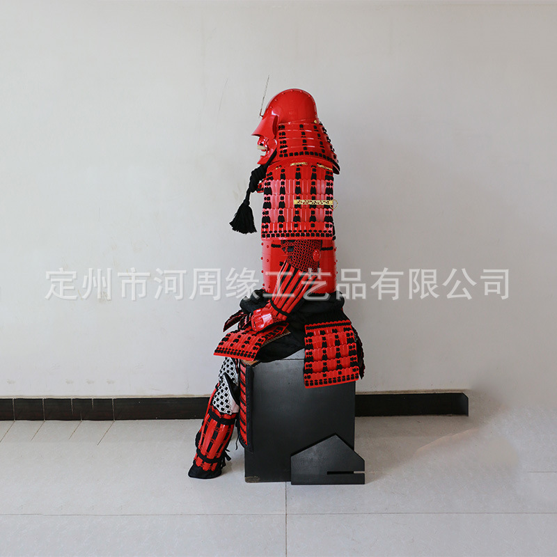 Red Japanese Warring States-Style Wearable Samurai Armor Replica Film Prop - Image 3