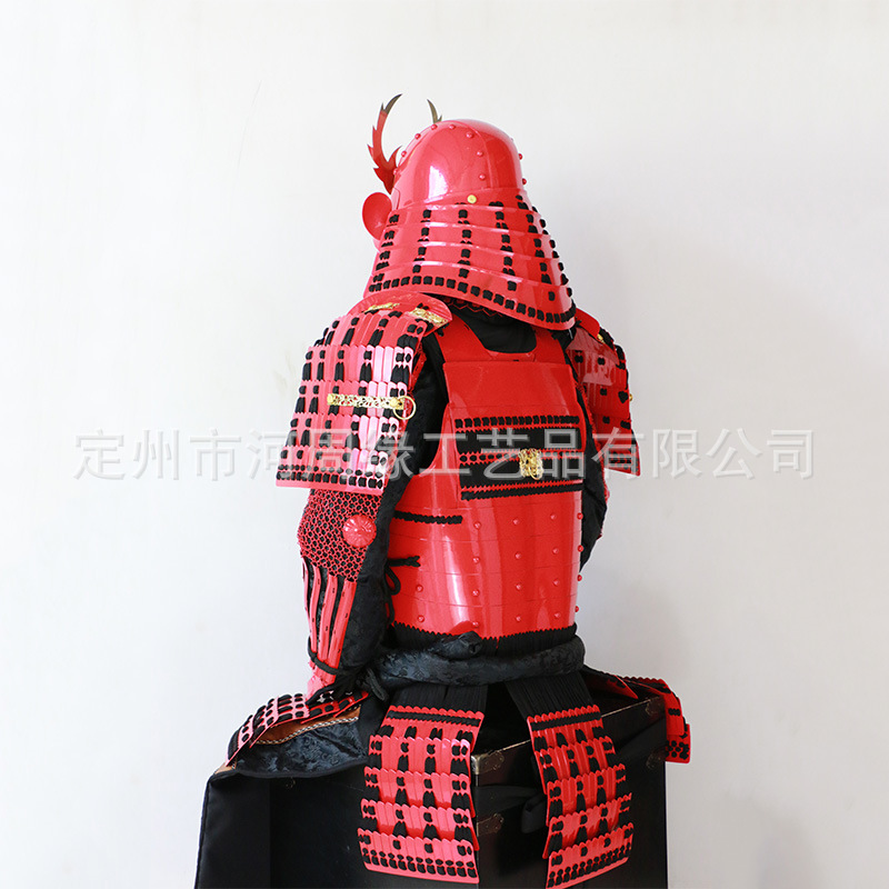 Red Japanese Warring States-Style Wearable Samurai Armor Replica Film Prop - Image 5
