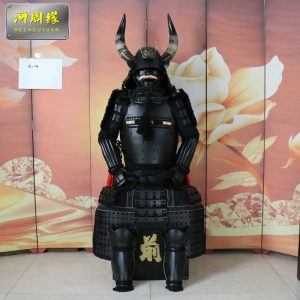 Japanese-style Black Iron Wearable Armor Replica Film and Television Prop