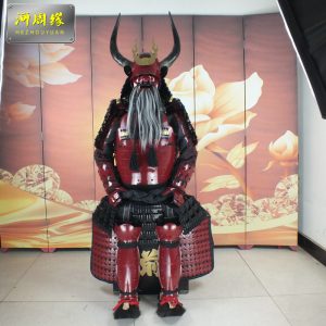 Wearable Japanese Samurai Armor Replica, Iron Construction, Film Prop Display Suit