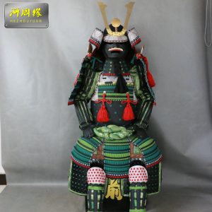 Wearable Japanese-Style Green Film Prop Armor Set, Metal Construction