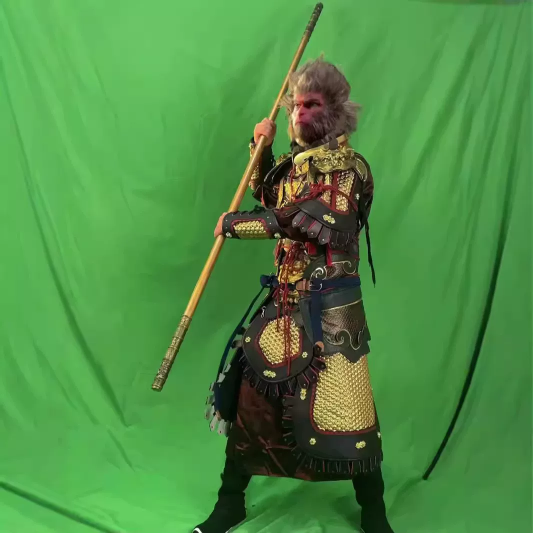 Made-to-Order Black Myth Wukong Cosplay Armor, Mountain-Pattern Replica Split Metal-Look Wearable Set - Image 2