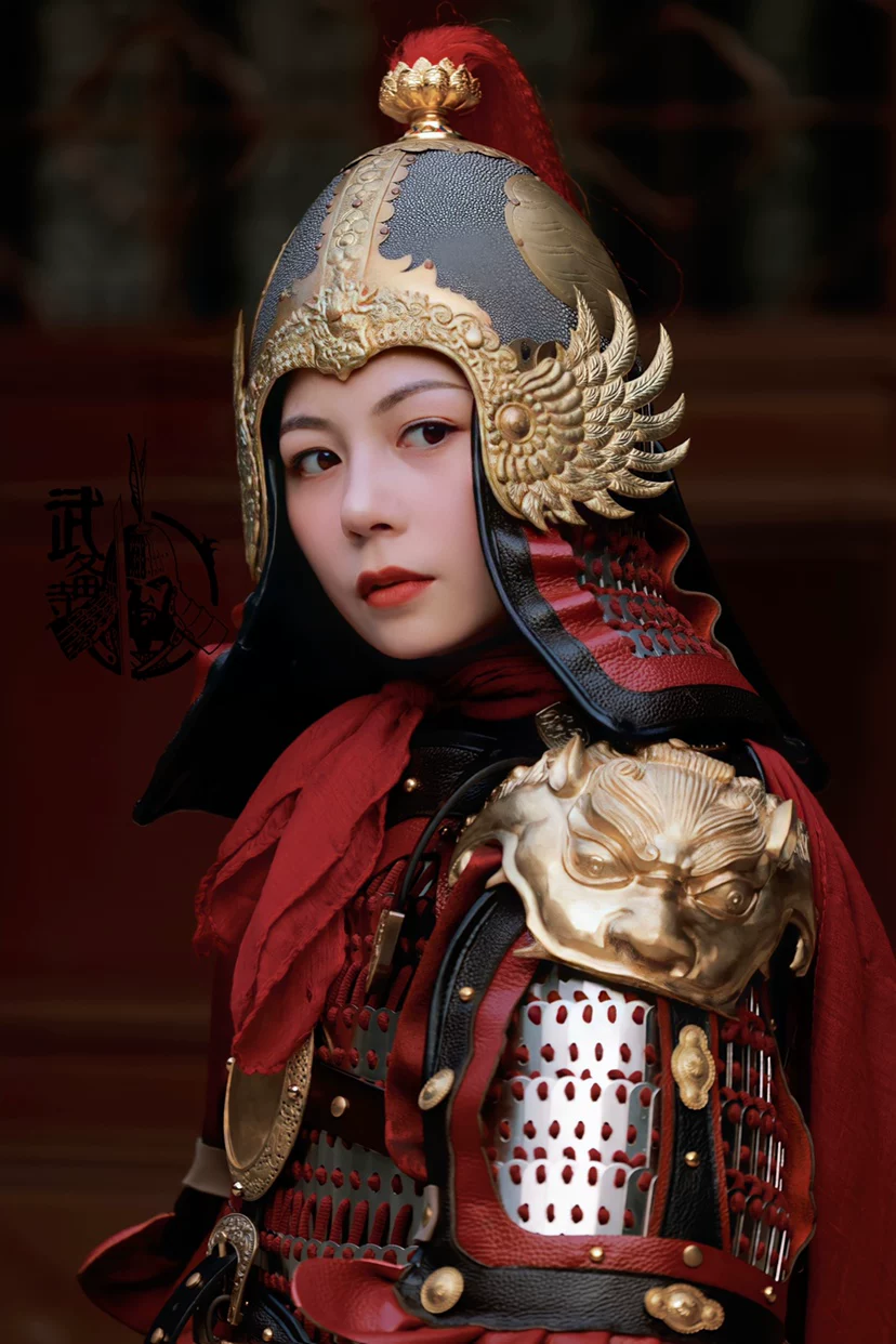Ming-Song style premium fine lamellar women's armor Hu Sanniang armor Qin Liangyu armor women's armor - Image 3