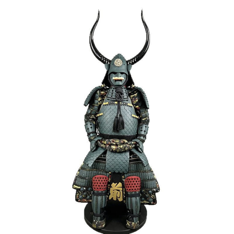 Japanese-style Horned Samurai Armor Replica, Film Prop, Floor-standing Display Ornament - Image 5