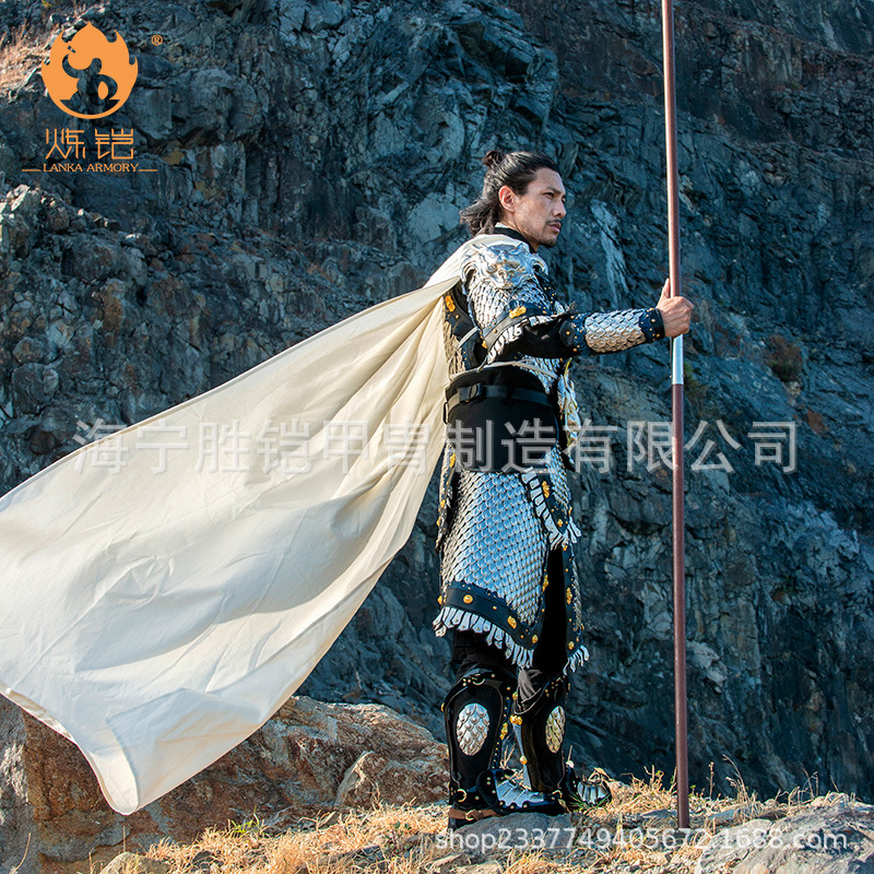 Zhao Yun Dragon Scale Armor Full Set, Handmade Leather Chinese General Armor Replica Costume, Wearable Display Prop - Image 4