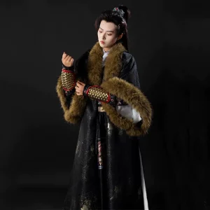 Original Desert Huqiu Fur-Collar Dachang Coat, Versatile Bold Feiyufu Armor Matching Set (Not Hanfu)