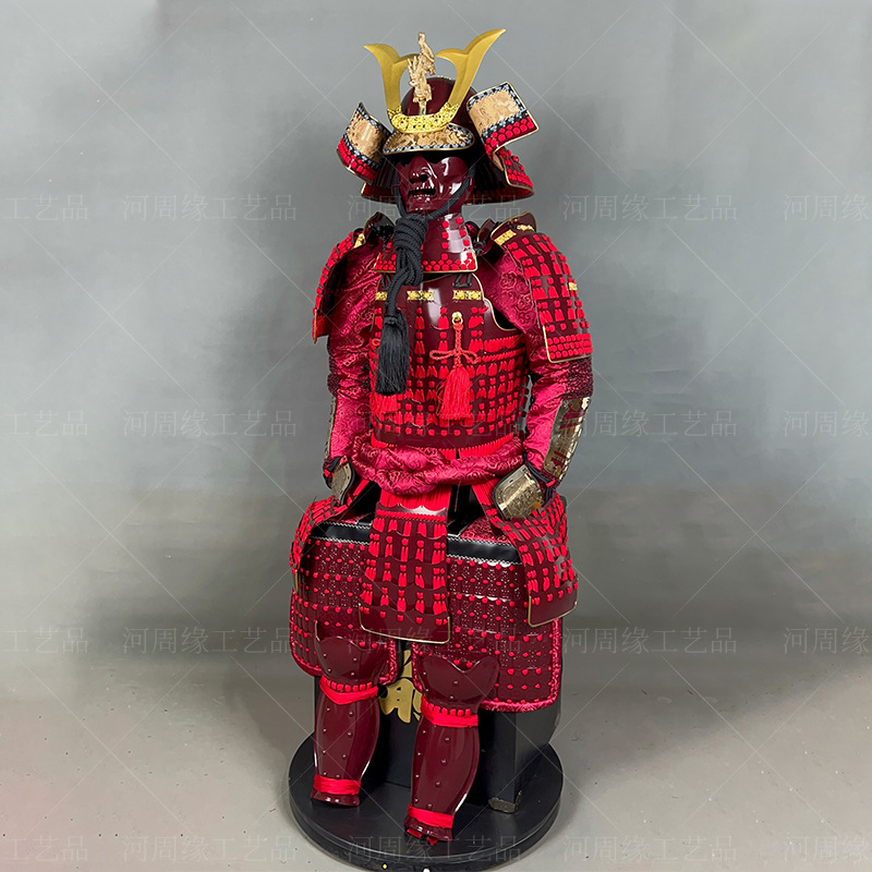 Custom-Made Red Large Wearable Warrior Armor Set, Iron Construction, Film and Television Prop Costume - Image 4