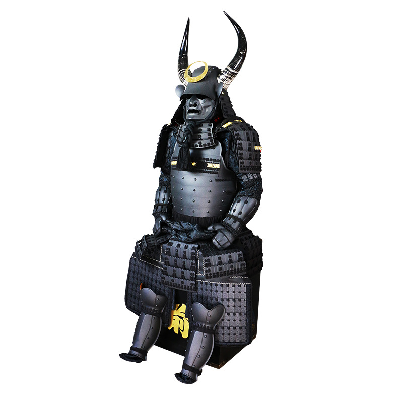 Japanese Warring States General Armor Model, Iron Replica with Wooden Box Display - Image 5
