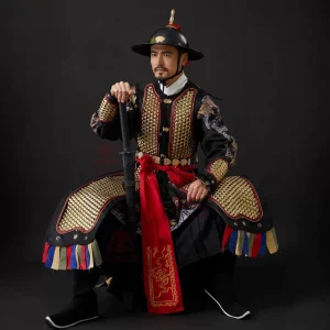 Ming Mountain-Pattern Straight Armor, China-Chic Wearable Metal General/Warrior Armor