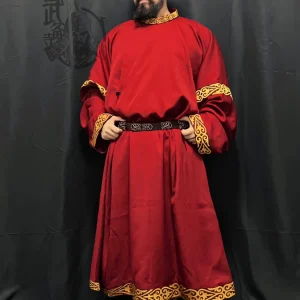 Kazakh-style round-collar robe Tang round-collar robe Kazakh clothing hu-style round-collar robe
