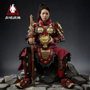 Unisex Metal Lamellar Wearable Armor, Mulan Cosplay Chinese Armor Set