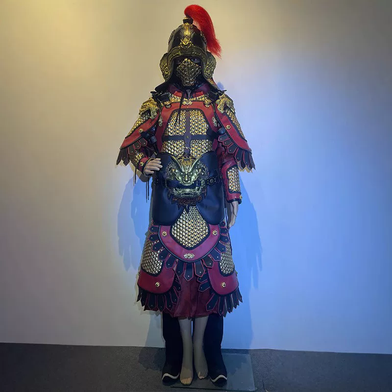 Genuine Ming-Song Mountain-Pattern Metal-Look Split Cosplay Armor, Adult Chinese General Armor - Image 5
