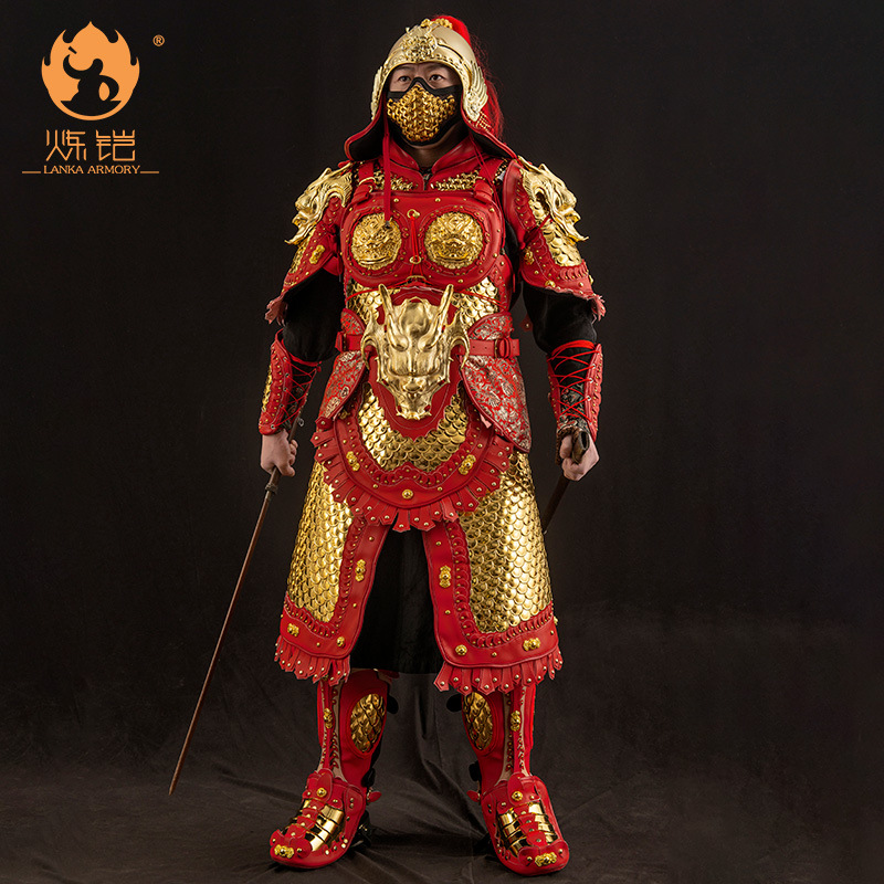 Ming Dynasty-inspired Fish-Scale Warrior Armor, Wearable Metal Replica, General Zhao Gongming Costume - Image 2
