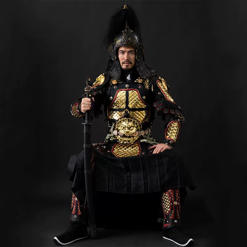 Tang-Ming Fish-Scale Split Armor, New China-Chic Wearable Metal General Armor - Image 2