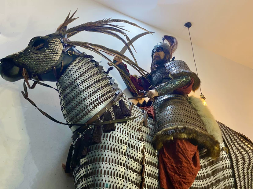 Fully armored cavalry horse armor horse barding Iron Pagoda (Tiefutu) cataphract heavy-cavalry horse armor linked horse cataphract armor - Image 2
