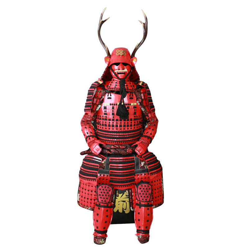 Life-Size Wearable Japanese Samurai Armor Replica, Red Classical Style, Film Prop and Display Suit - Image 5