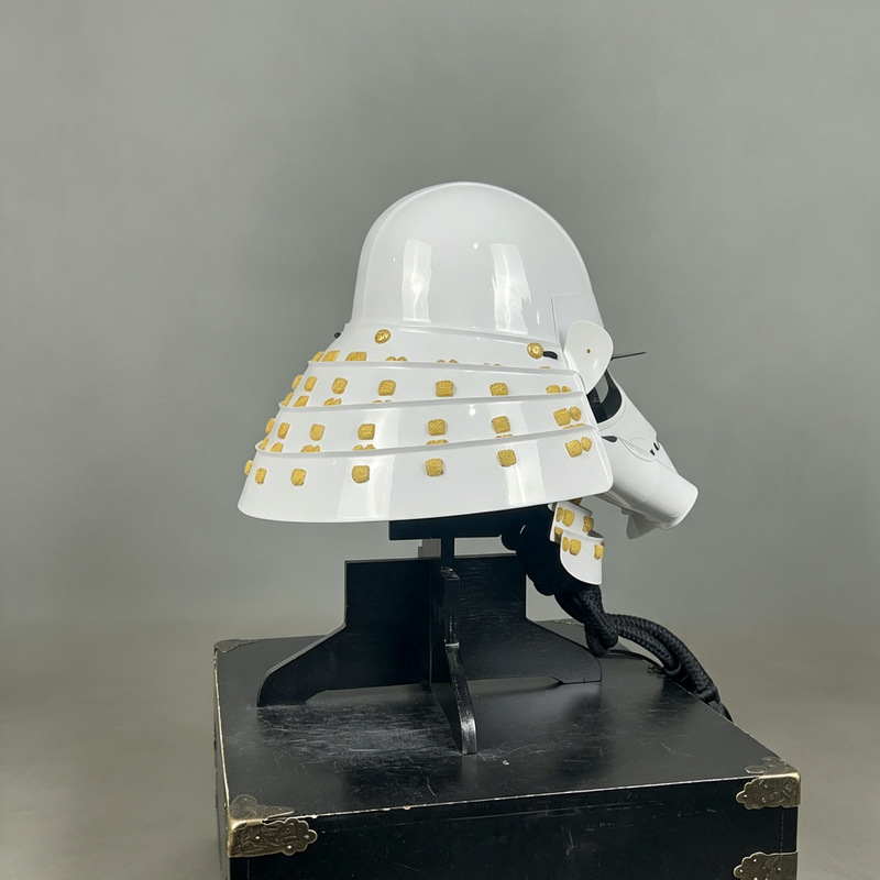 Japanese-style Warring States Samurai Helmet Replica Display Piece with Wooden Box - Image 3