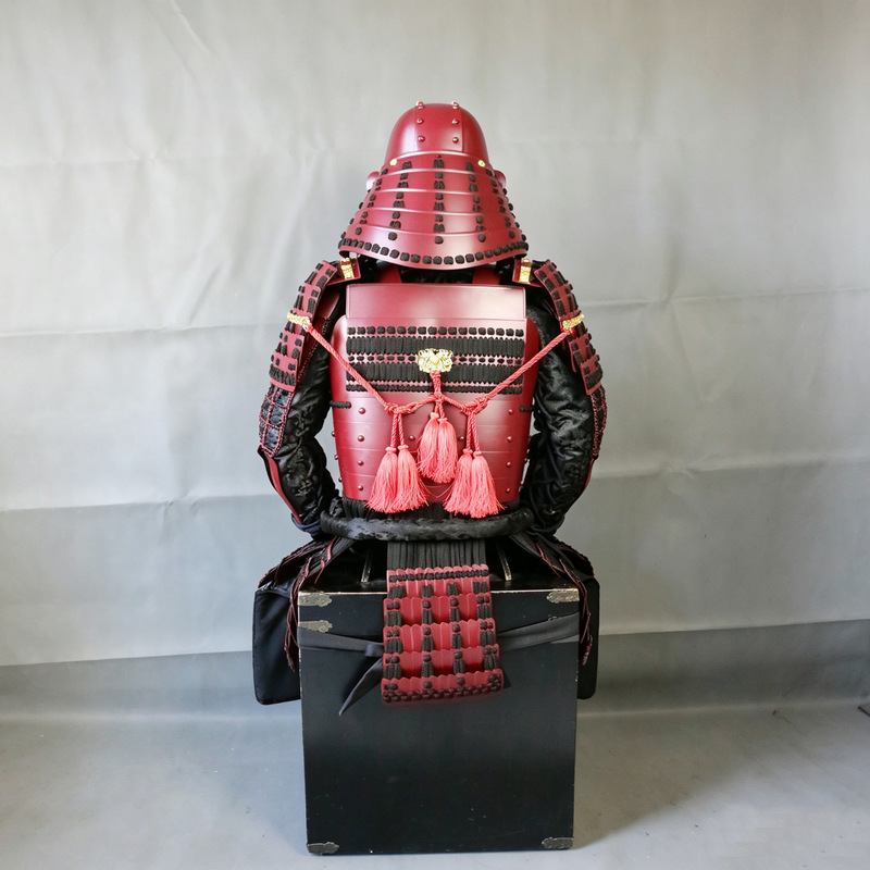 Japanese Sengoku Period Red Demon Samurai Armor Replica Large Floor Decorative Ornament - Image 4