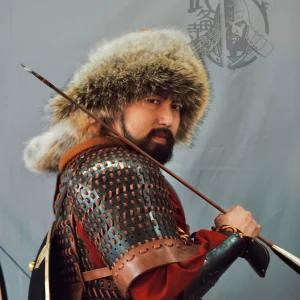 Mongol leather hat Mongol felt hat imported quality leather hat Genghis Khan leather hat Mongol