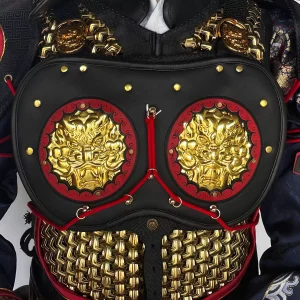 Unisex Alloy Breastplate, Life-Size Wearable China-Chic Chest Armor Accessory