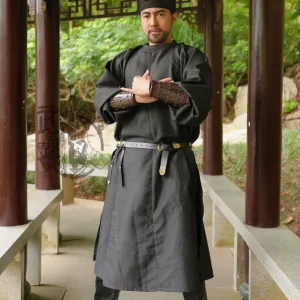 Black round-collar robe officer round-collar robe Tang round-collar robe general round-collar robe black clerk round-collar robe