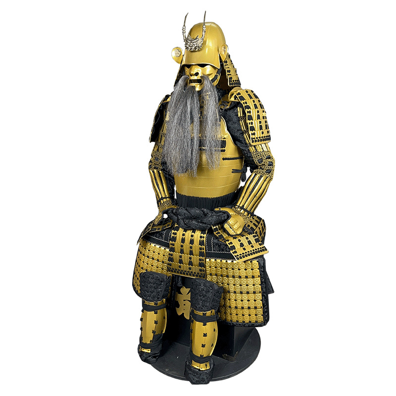 Wearable Warring States-Style Samurai Armor Replica with Iron Construction and Wooden Box Packaging - Image 5
