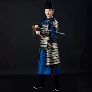 Genuine Song/Tang/Ming Infantry Soldier Metal Lamellar Armor, Wearable Hanfu Cosplay Portrait Armor