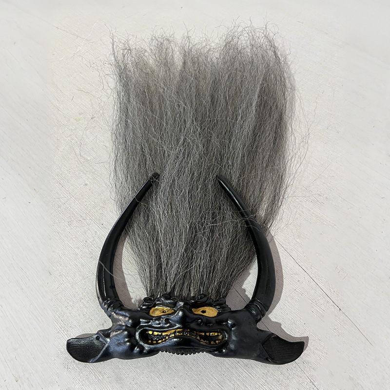 Japanese Samurai Kabuto Helmet Replica, Iron Construction, Black Finish, Film and Stage Prop - Image 3