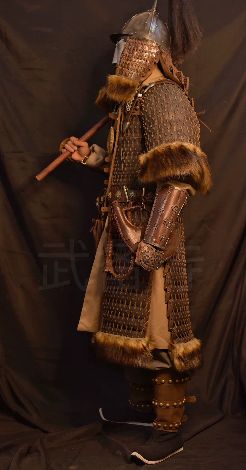 Premium Mongol-Yuan style cowhide front-open lamellar realistic premium Mongol-Yuan lamellar - Image 2