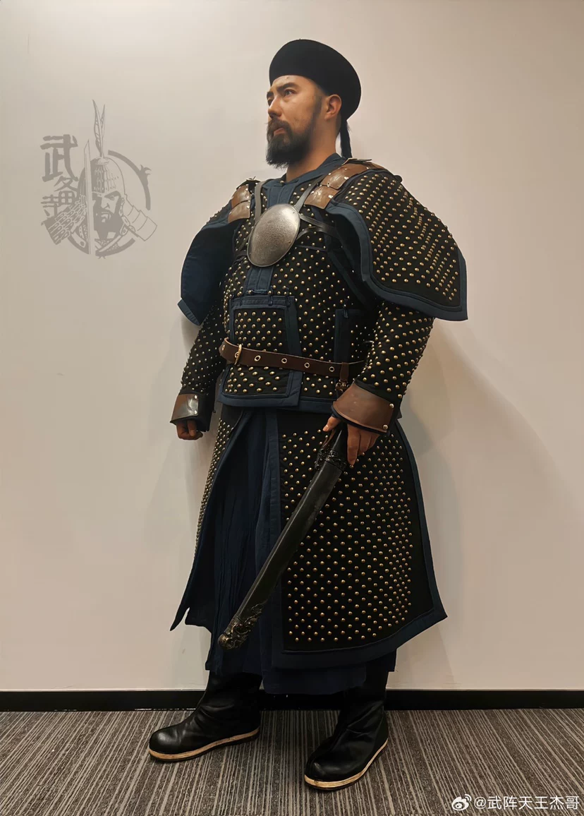 Great Qing cotton armor The Warlords-style Qing armor Qing cotton armor Qing dynasty armor Qing cloth-covered armor - Image 2