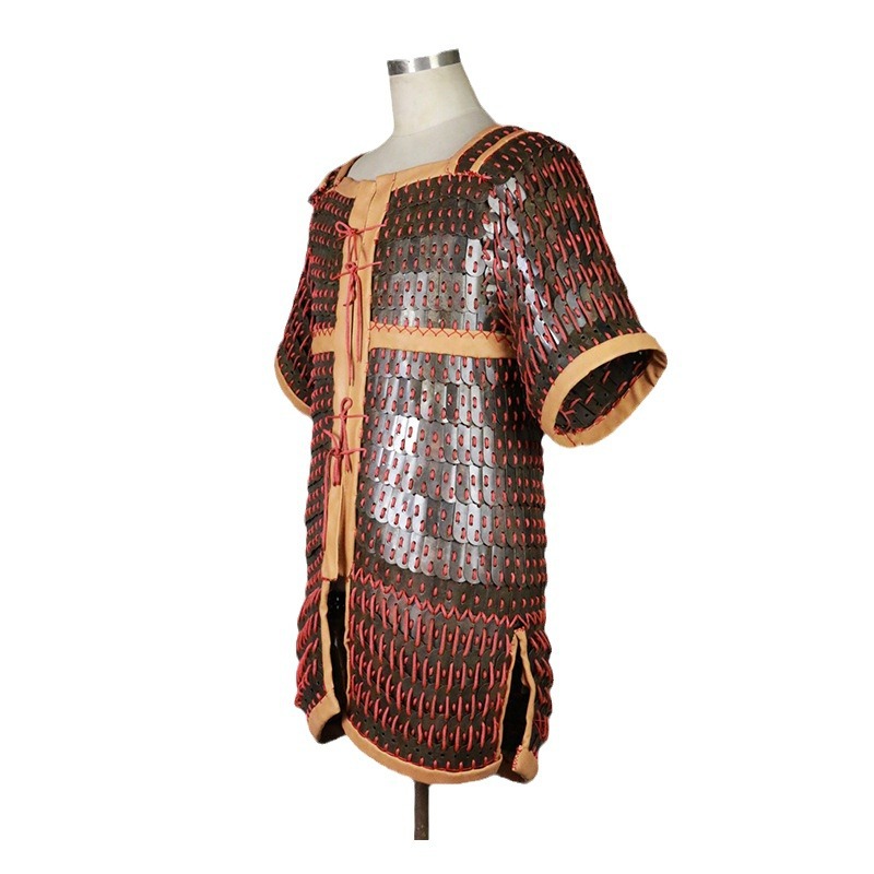 Children's Stage Performance Battle Robe Costume Armor, Red Classical Style, Iron Construction - Image 5