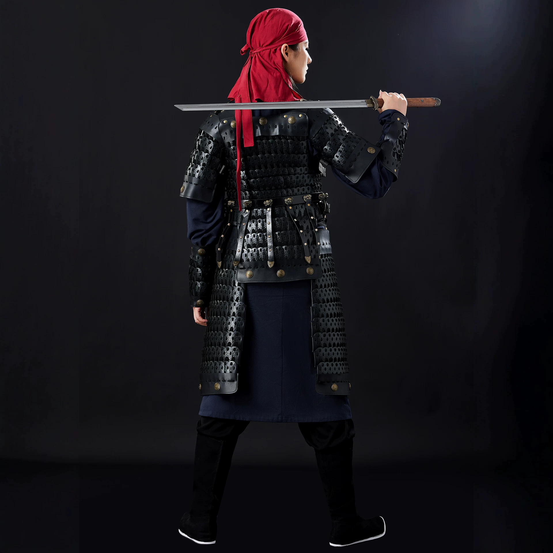 Genuine Song/Tang/Ming Infantry Soldier Metal Lamellar Armor, Wearable Hanfu Cosplay Portrait Armor - Image 5