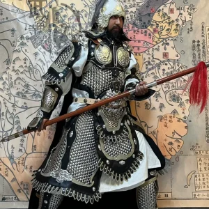 Yelu Jiege silver-gilt mountain-pattern armor silver-gilt mountain-pattern armor general silver armor silver helmet and armor