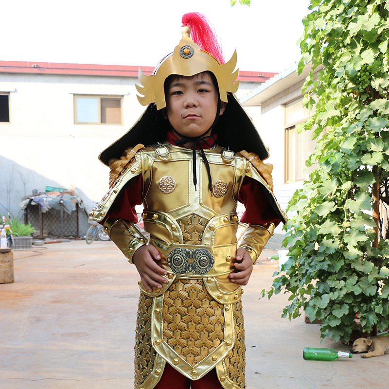 Ancient Soldier Costume Armor Set for Kids and Adults, Iron Stage Performance Replica - Image 2