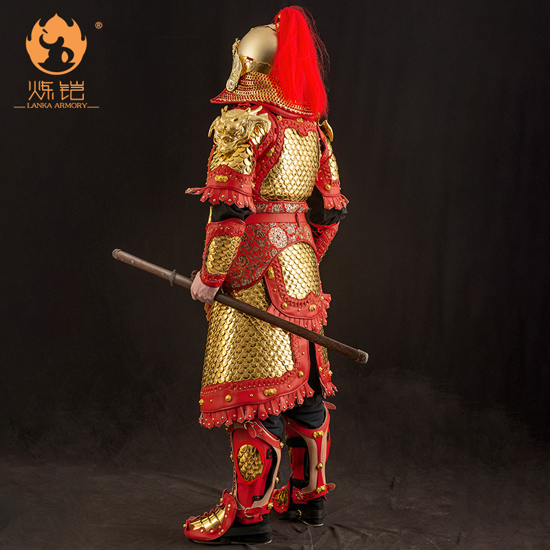 Ming Dynasty-inspired Fish-Scale Warrior Armor, Wearable Metal Replica, General Zhao Gongming Costume - Image 4