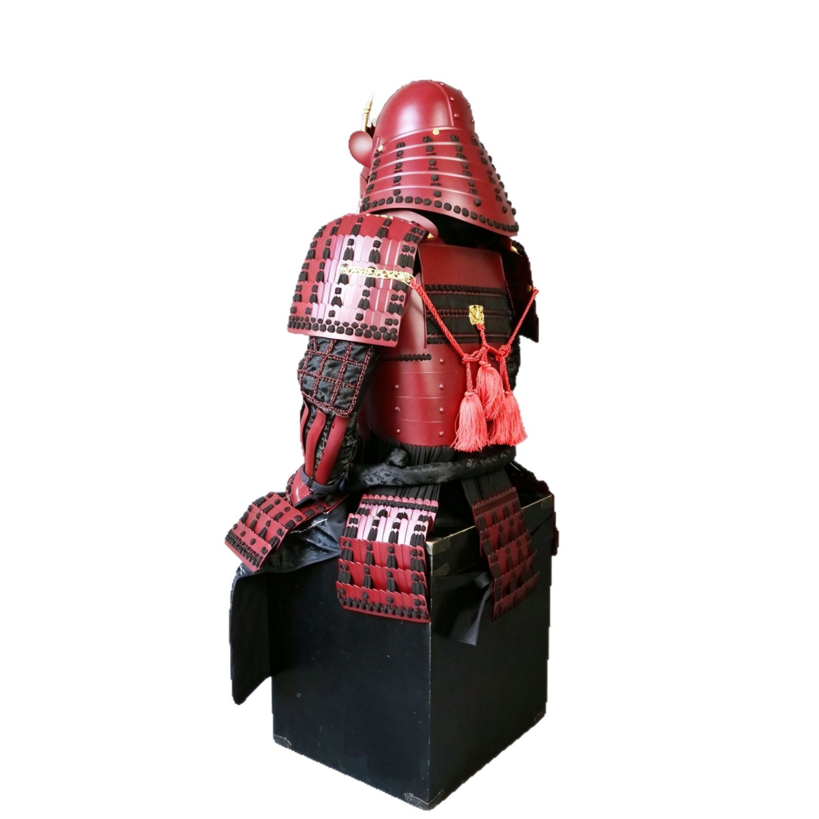 Japanese Sengoku Period Red Demon Samurai Armor Replica Large Floor Decorative Ornament - Image 5