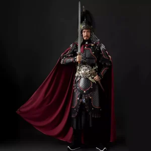 Tang-Ming Fish-Scale Split Armor, New China-Chic Wearable Metal General Armor