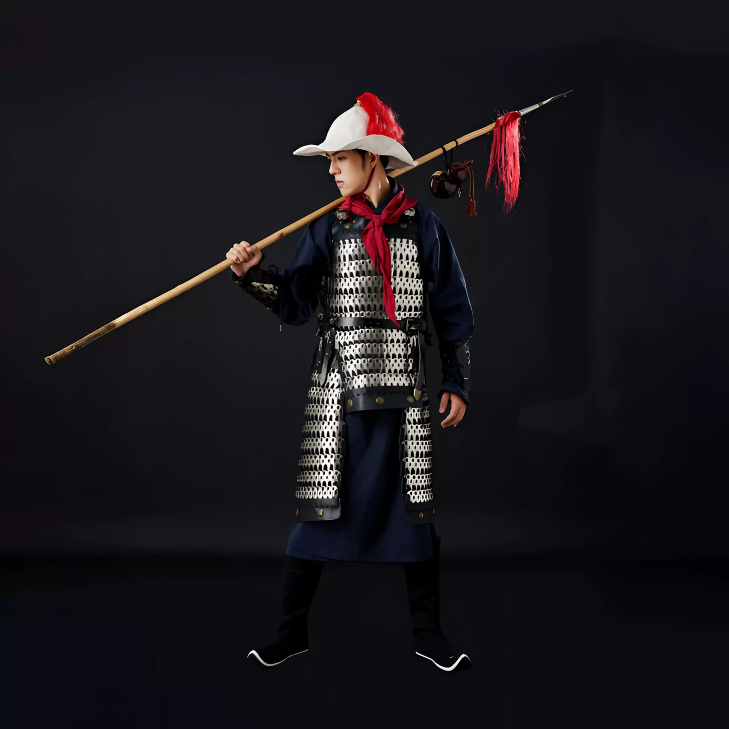 Soldier Metal Lamellar Armor, Tang/Song/Ming Infantry Wearable Ancient Soldier Armor - Image 4
