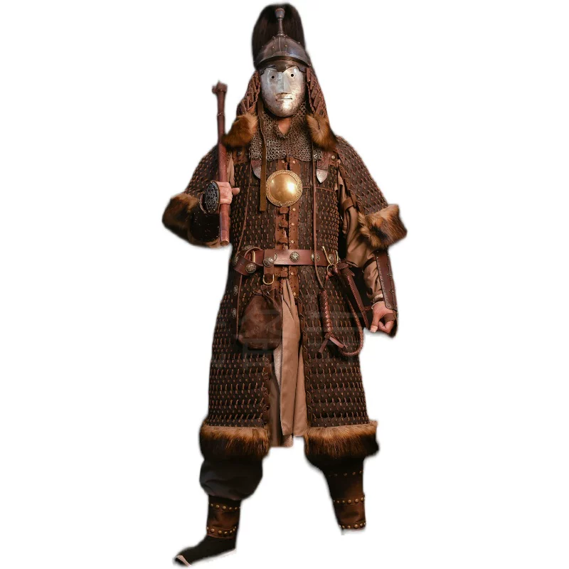 Premium Mongol-Yuan style cowhide front-open lamellar realistic premium Mongol-Yuan lamellar - Image 5