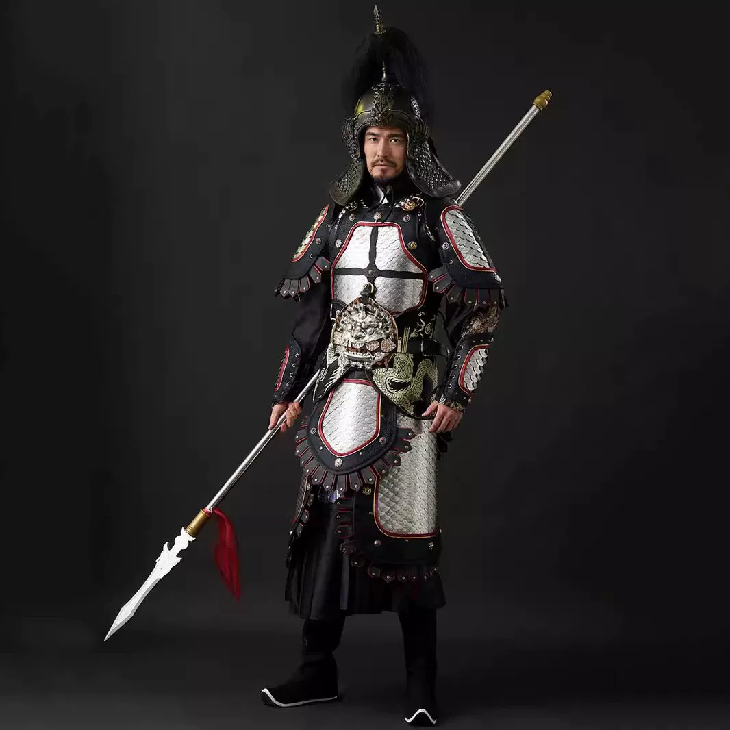 Tang-Ming Fish-Scale Split Armor, New China-Chic Wearable Metal General Armor - Image 3