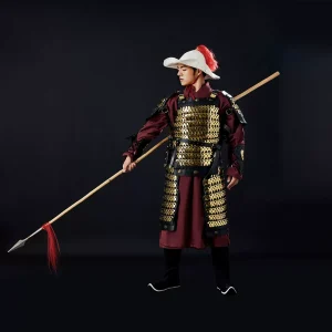 Soldier Metal Lamellar Armor, Tang/Song/Ming Infantry Wearable Ancient Soldier Armor