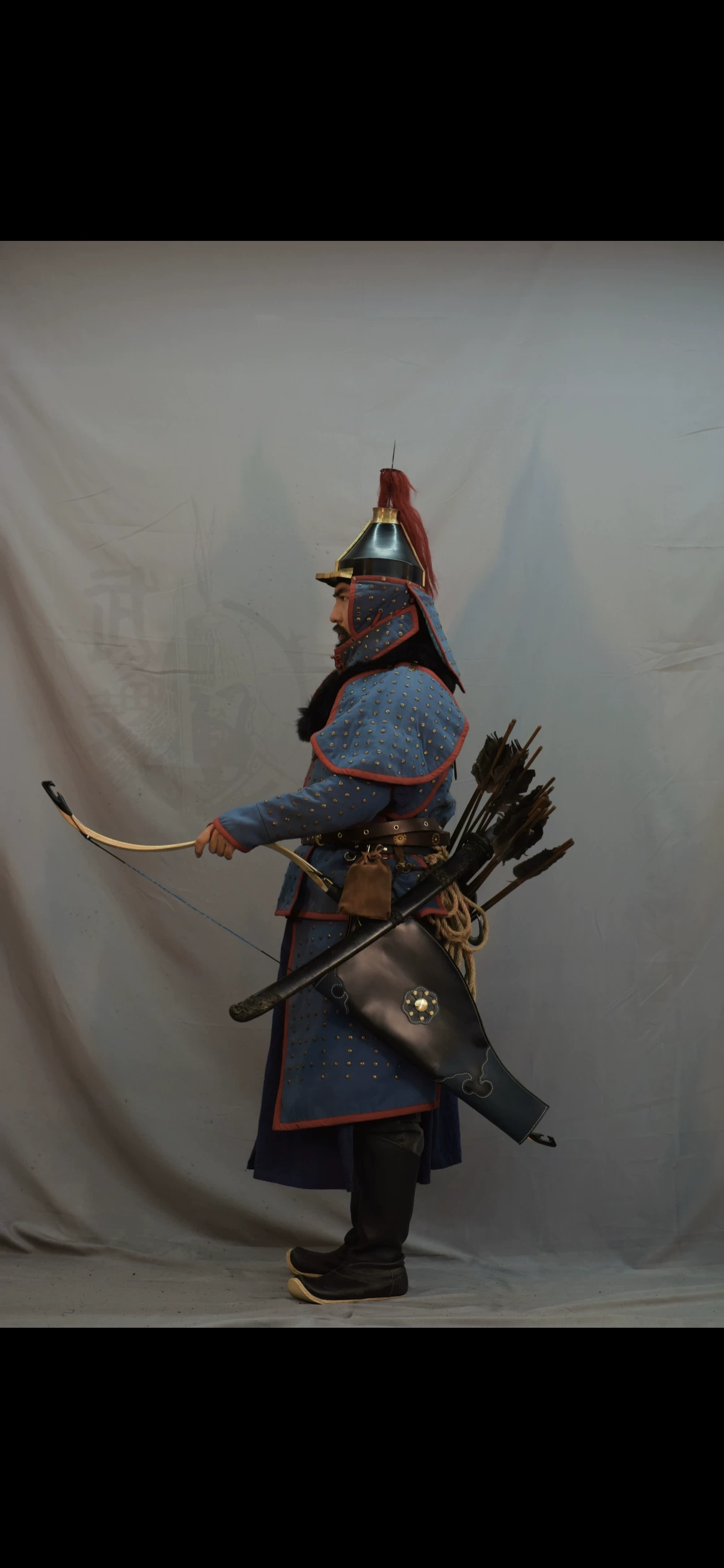 Qing Bordered Blue Banner armor Qing Bordered Blue Banner cotton armor Qing dynasty armor Qing cotton armor - Image 2