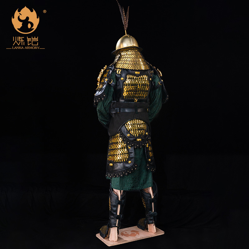 Yang Family Six-Star Armor Gold-Plated Detachable Song-Ming Style Wearable Metal Stage Prop Armor - Image 3
